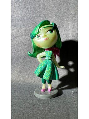 Disney Pixar Disgust Figurine Inside Out Collectible Green Hair Toy